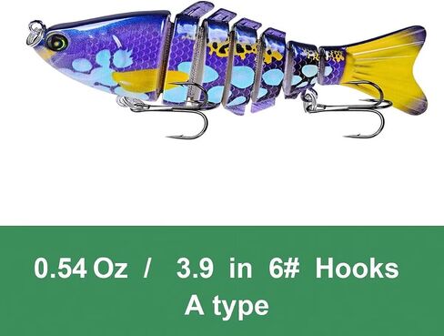 Lifelike Fishing Lures for Freshwater and Saltwater,Bass Trout Crappie Walleye Pike Bluegill Salmon, Swimbait for Bass Fishing in Saudi Arabia