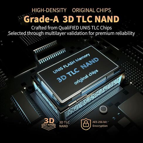 UNIS M.2 NVME SSD S2 Ultra 1 تيرابايت - PCIe 4.0، قراءة 6000 ميجابايت/ثانية، كتابة 5300 ميجابايت/ثانية، تبريد فائق (1، تيرابايت) in Kuwait