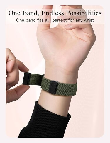 TOYOUTHS 3 Pack Magnetic Stretchy Band Compatible with Samsung Galaxy Watch 7/6/5/4/FE/Active 2 40m 44mm/Watch 6/4 Classic/5 Pro 45mm, 20mm Wristband Elastic Nylon Braided Sport Strap Women Men in Saudi Arabia