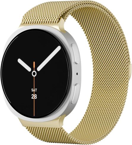 أحزمة معدنية متوافقة مع Samsung Galaxy Watch 8 Band 40mm 44mm/Watch 8 Classic Band 46mm، أساور معصم مغناطيسية بحلقة شبكية من الفولاذ المقاوم للصدأ لساعة Galaxy Watch 8/8 Classic (2025) للنساء والرجال in Kuwait