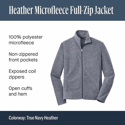Port Authority Men's Heather Microfleece Full-Zip Jacket in Saudi Arabia