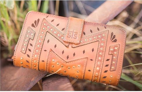 STS Ranchwear Wayfarer Chelsea Wallet With Brass Accents, Cowgirl Chick, Western in Kuwait