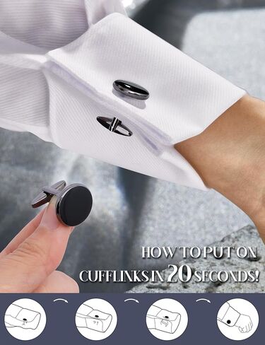 FIBO STEEL 4-8 Pairs Wedding Business Classic Cufflinks for Men Unique Cufflink Set Mens in Saudi Arabia