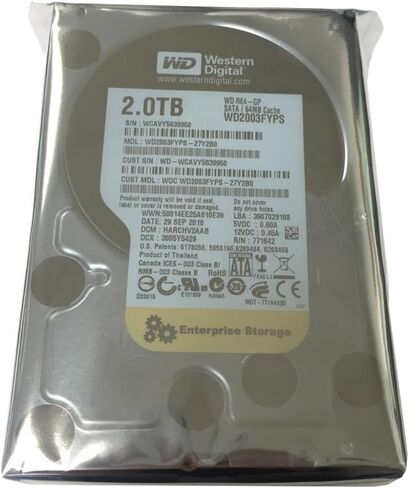 Western Digital RE4-GP WD2003FYPS 2TB Intellipower 64MB Cache SATA 3.0Gb/s 3.5" (Enterprise Grade) Internal Hard Drive - [Certified Refurbished] w/ 1 Year Warranty in Saudi Arabia