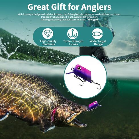 Handcrafted Floating Fishing Lures 8g Glide Bait, Bass Lures with Rattle Sound, DIY Fishing Bait Gift for Anglers in Saudi Arabia