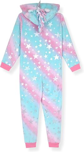 Sleep On It Girls Pajama Onesies with Character Hood | Zip Front Pajamas for Girls Blanket Sleeper in Kuwait