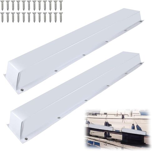 ORLANG 36" Dock Bumpers,PVC Dock Fenders with Stainless Steel Screws,Boat Dock Guards,Dock Post Bumper for Docking Edges, Piling, Vertical Poles, Horizontal Decks or Piers(White/2Pack) in Saudi Arabia