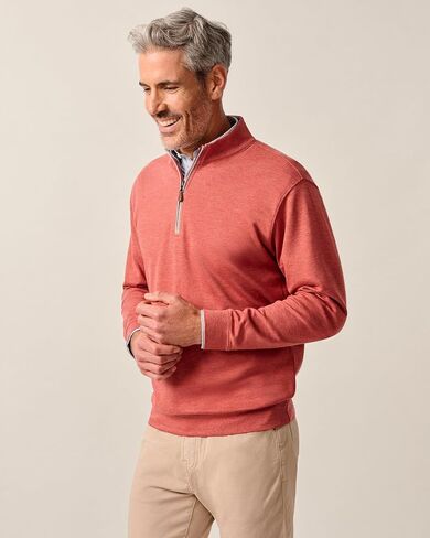 Johnnie-O Men's Sully 1/4 Zip Pullover, Evergreen, Large in Kuwait