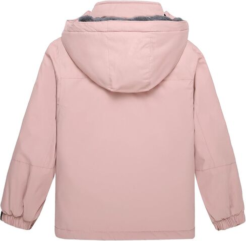 Keevoom Girl's Waterproof Ski Jacket Fleece Snow Coat Windproof Warm Winter Snowboarding Jacket with Removable Hood in Kuwait
