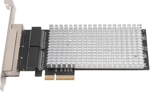 Dpofirs Nic RJ45 PCIE 2.5G Network Card, 4 Ports with I226 Chip, Game Streaming, Aluminum Alloy Heatsink in Saudi Arabia