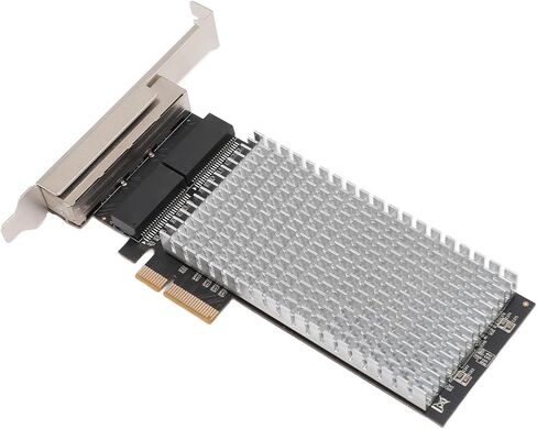 Dpofirs Nic RJ45 PCIE 2.5G Network Card, 4 Ports with I226 Chip, Game Streaming, Aluminum Alloy Heatsink in Saudi Arabia