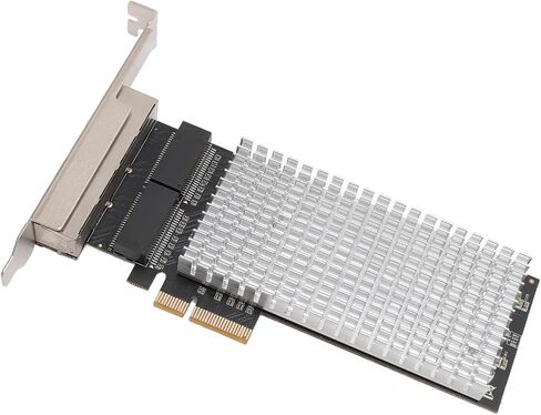 Dpofirs Nic RJ45 PCIE 2.5G Network Card, 4 Ports with I226 Chip, Game Streaming, Aluminum Alloy Heatsink in Saudi Arabia