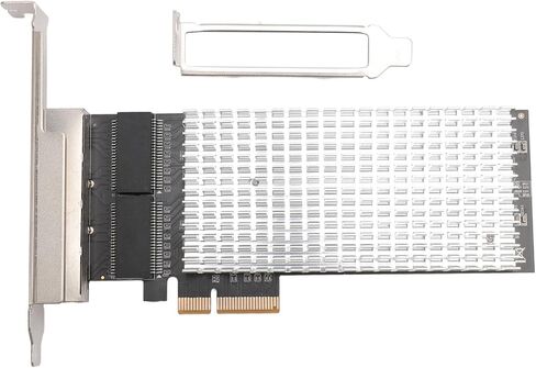Dpofirs Nic RJ45 PCIE 2.5G Network Card, 4 Ports with I226 Chip, Game Streaming, Aluminum Alloy Heatsink in Saudi Arabia