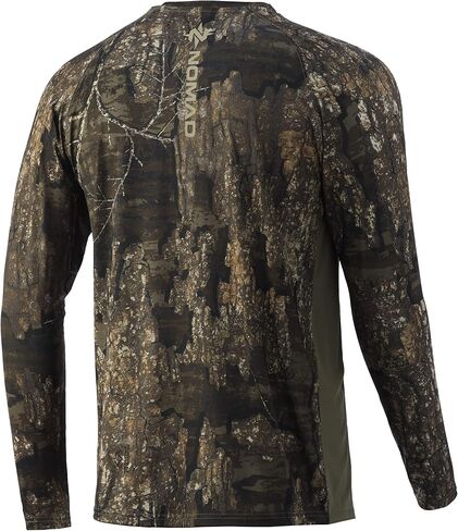 Nomad Mens Pursuit Long Sleeve Shirt | Hunting Shirt W/ Sun Protection, Mossy Oak Bottomland, Medium in Saudi Arabia