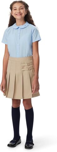 French Toast girls Adjustable Waist Two-tab Pleated-front Scooter Skirt, Khaki, 6X-Large US in Saudi Arabia