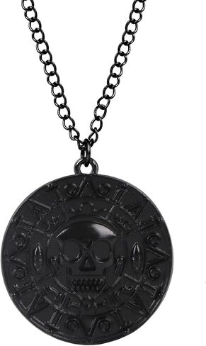 ZKBKJSPZJB Classic Skull Necklace Pirates of The Caribbean Movies Cursed Aztec Coin Jewelry for Men Choker in Saudi Arabia