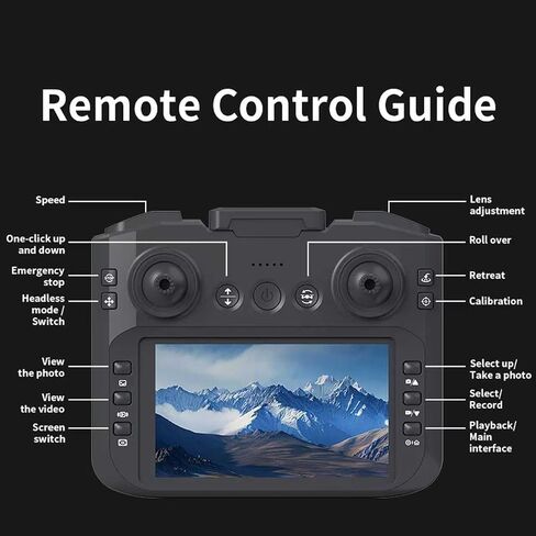 2025 Upgrade 4.5'' HD Screen FPV Drone with Camera for Adults, Brushless Motor RC Quadcopter with Altitude Hold, Obstacle Avoidance, Auto Return, 2K HD Camera, 15mins Flight Time, Carrying Case, Gift for Beginners in Saudi Arabia