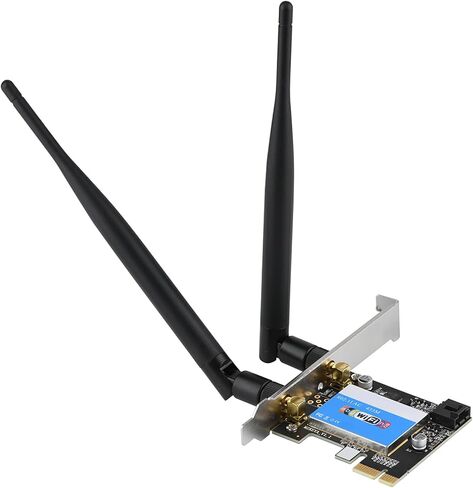 Keenso PCIe Expansion Card 433Mbits Dual Band High Speed for Desktop, Win7//, 802.11ab/gn/ac WiFi, Dual -Band PCIe Wireless Card, Strong Signal in Saudi Arabia