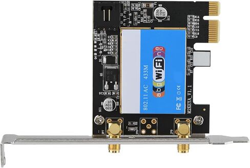 Keenso PCIe Expansion Card 433Mbits Dual Band High Speed for Desktop, Win7//, 802.11ab/gn/ac WiFi, Dual -Band PCIe Wireless Card, Strong Signal in Saudi Arabia