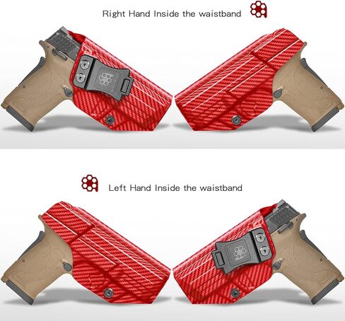 حافظة Amberide IWB لـ M&P Shield EZ 9mm / المعادل، Kydex-Boltaron داخل حزام الخصر، تناسب Smith & Wesson Shield EZ ومسدسات التعادل، غير قابلة للتعديل 0-30 درجة، الاحتفاظ الآمن لحمل EDC in Kuwait