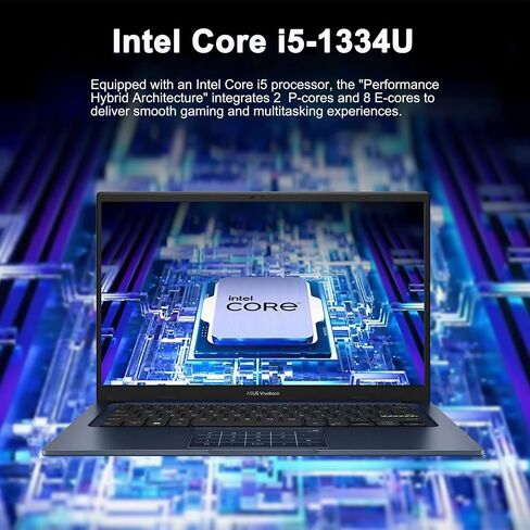 ASUS VivoBook 14 Business Laptop 14 بوصة FHD مضاد للتوهج Intel 10-core i5-1334U 16GB DDR4 1TB SSD Type-C كاميرا خصوصية SonicMaster بطارية طويلة الأمد شحن سريع Win11 ICP Hub in Saudi Arabia