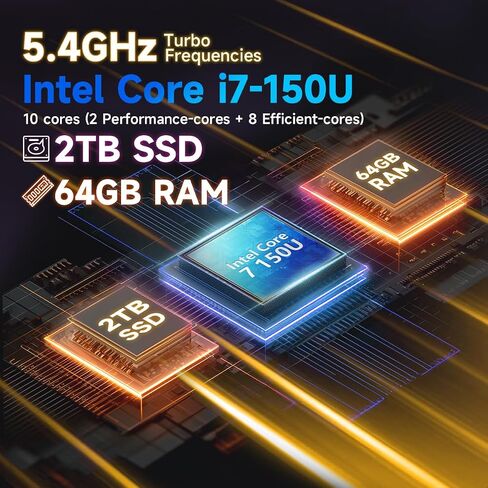 كمبيوتر محمول بشاشة تعمل باللمس مقاس 16 بوصة من Dell - معالج Intel 10-Core 7 150U - شاشة FHD+ مقاس 16 بوصة - مفتاح طيار للأعمال يعمل بالذكاء الاصطناعي، قارئ بصمات الأصابع، لوحة مفاتيح بإضاءة خلفية، مسجل صوت RECOLX AI، Win 11 Pro (64 جيجابايت DDR5 | 2 تيرا in Kuwait