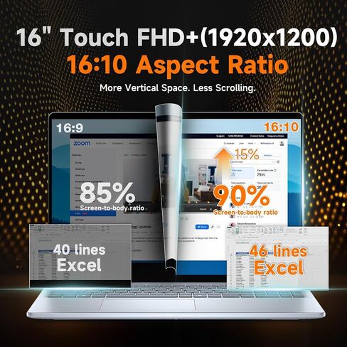 كمبيوتر محمول بشاشة تعمل باللمس مقاس 16 بوصة من Dell - معالج Intel 10-Core 7 150U - شاشة FHD+ مقاس 16 بوصة - مفتاح طيار للأعمال يعمل بالذكاء الاصطناعي، قارئ بصمات الأصابع، لوحة مفاتيح بإضاءة خلفية، مسجل صوت RECOLX AI، Win 11 Pro (64 جيجابايت DDR5 | 2 تيرا in Kuwait