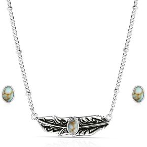 Montana Silversmiths Turquoise Western Inspired Jewelry Set (True North) in Saudi Arabia