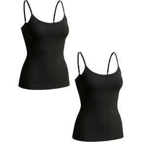 SHAPERMINT Scoop Neck Compression Cami - Tummy and Waist Control Body Shapewear Camisole, X-Large, Forest in Kuwait