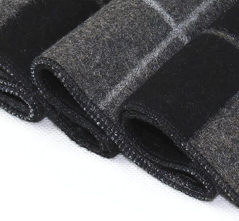 2 Packs Cashmere Feel Winter Scarf for Men, Soft Warm Black Grey Plaid Stripe Mens Scarf Set Selection Husband Father Gift in Saudi Arabia