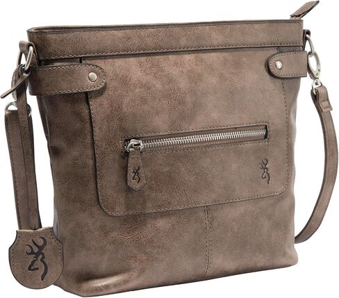Browning Concealed Carry Purse, Premium Holstered Handbag with Safety Locking Option, Catrina (Charcoal) in Saudi Arabia