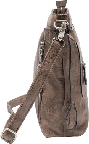 Browning Concealed Carry Purse, Premium Holstered Handbag with Safety Locking Option, Catrina (Charcoal) in Saudi Arabia