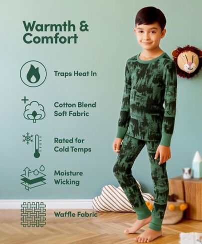 Fruit of the Loom Boys' Premium 2-Pack Thermal Waffle Bottom in Saudi Arabia