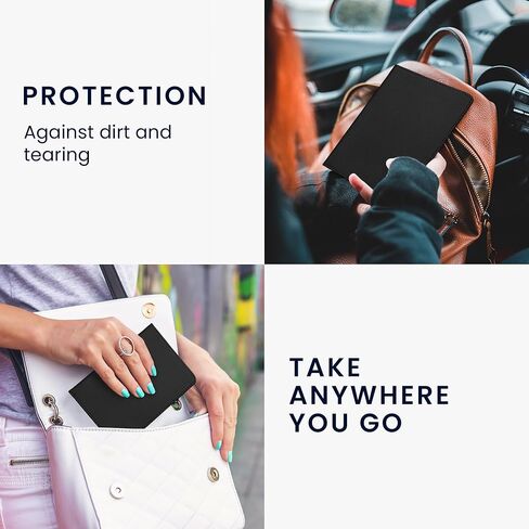 kwmobile Registration and Insurance Holder - Car Document Holder for Vehicle Documents and Cards - PU Leather - Black in Saudi Arabia