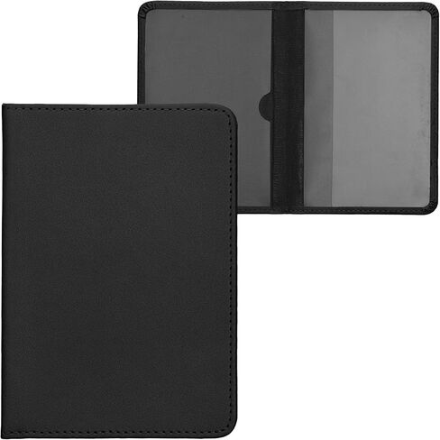 kwmobile Registration and Insurance Holder - Car Document Holder for Vehicle Documents and Cards - PU Leather - Black in Saudi Arabia