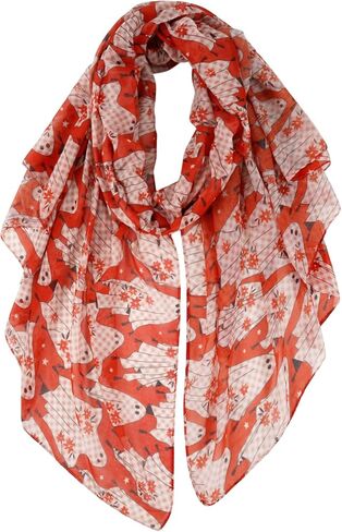 GERINLY Animal Themed Gift Scarfs for Women Soft Cozy Lightweight Fashion Wrap Shawls in Kuwait