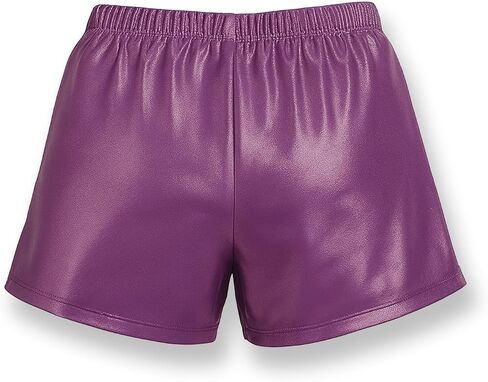 Destira Girl's Mystique Gymnastics Sport Short - Silver | Child Medium (8) in Saudi Arabia