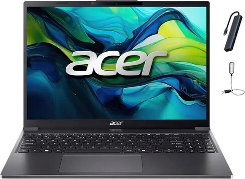 كمبيوتر محمول acer Aspire 15.3 بوصة WUXGA(1920 x 1200) IPS Display Go 15، معالج Intel i5-1334U، ذاكرة الوصول العشوائي DDR5 سعة 16 جيجابايت، 2 تيرابايت PCIe SSD، Windows 11 Home، Wi-Fi، بلوتوث، رمادي فولاذي مع الملحقات in Saudi Arabia