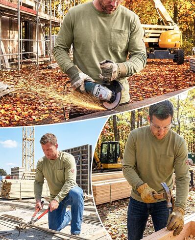 قمصان TICOMELA FR للرجال قميص مقاوم للهب NFPA2112/CAT2 7oz قمصان رجالية مقاومة للحريق بأكمام طويلة هينلي in Kuwait