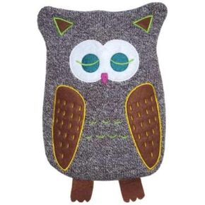 Kids Hot Water Bottle with Animal Cover (0.8L, Owl) Eco Hot Water Bottle, Made in Germany, Soothing Comfort and Warmth, Helps Relief Stomach Ache