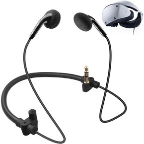 REEYEAR PSVR2 Earbuds Replacement, 3D Audio Crystal Sound Noise Cancellation Gaming Headsets fits for Playstation VR 2,Black