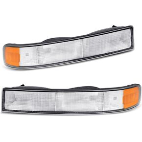 Pair of OE Style Front Bumper Parking/Turn Signal Lights Compatible with 2003-2022 Chevy Express|GMC Savana 1500 2500 3500 Driver Side and Passenger Side