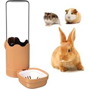 TOKAYIFE Pet Water Bottle for Cage Crate 17oz Rabbit Water Bottles Non-Drip Automatic Kettle Small Animal Water Bottle for Bunny Chinchilla Hedgehog Squirrel Ferret (Gray)
