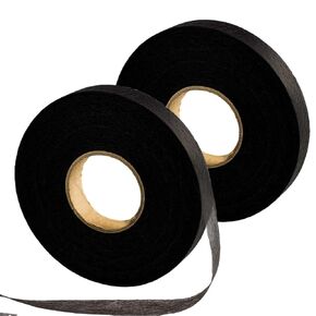 140 Yards 1/2 Inch Iron on Hemming Tape, 2 Rolls Adhesive No Sewing Hemming Tape Stitch Witchery Tape for Crafting Projects (Black+White)