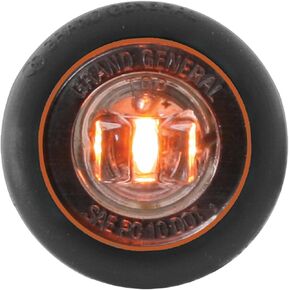 GG Grand General 75291 1 inch Amber/Clear Dual Function Mini Wide Angle LED Light with Rubber Grommet