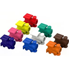 Volareo Mexican Train Marker Train Accessory - Assorted Colors - Replacement Plastic Domino Train Markers for Mexican Train Dominoes (9 Pack)