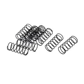 uxcell Compression Spring - 1.2mm Wire Dia, 20mm OD, 50mm Free Length Spring Steel Extension Spring,Black,10Pcs