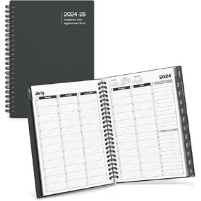 كتاب تعيين Dunwell 2024-2025، 6x8 "كتاب جدول زمني ملون بالساعة، يوليو 2024-يونيو 2025، كتاب جدولة المخطط اليومي مع فتحات الوقت، مخطط كل ساعة تقويم كتاب مناسب للمواعيد الأسبوعية in Kuwait