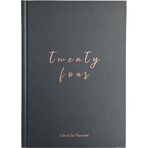 Perfect Planner Company - 2024 Lifestyle Planner - A5 Hardcover Organiser - Personal Development - Goal Setting - Habits and Routines - 100gsm FSC Paper, Midnight
