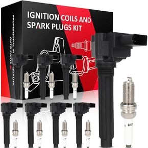 SCITOO 8 ignition coils + 8 iridium Spark Plugs 13-18 A8 13-21 S6 13-18 S7 13-16 S8 4.0L V8 079905110L 079905110P UF-714